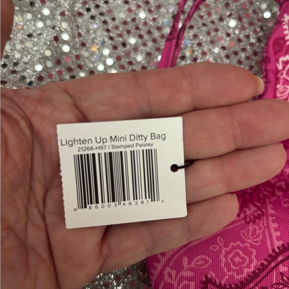 Vera Bradley Pink Drawstring Bag - Picture 3 of 5